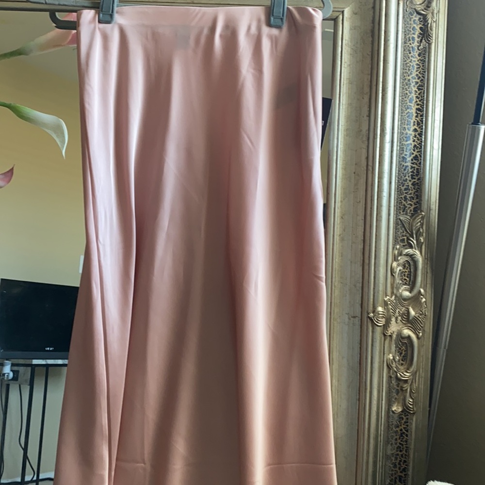 New with tags, Blush pink satin skirt. - Picture 5 of 9